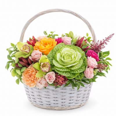 Дизайнерская композиция живых цветов «Летний взлет»