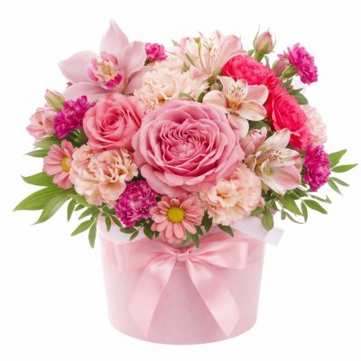 Премиум-букет в шляпной коробке «Чудо»