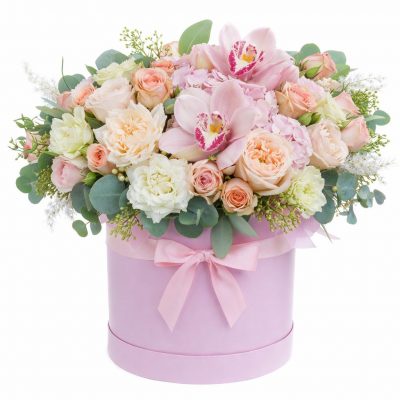 Коробка с цветами «Цветущий блаженство»